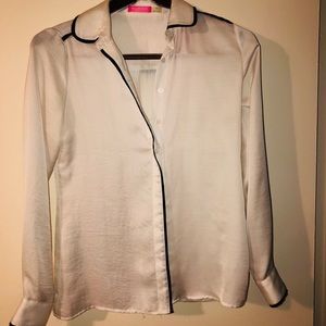 Isaac mizrahi white silk T-shirt